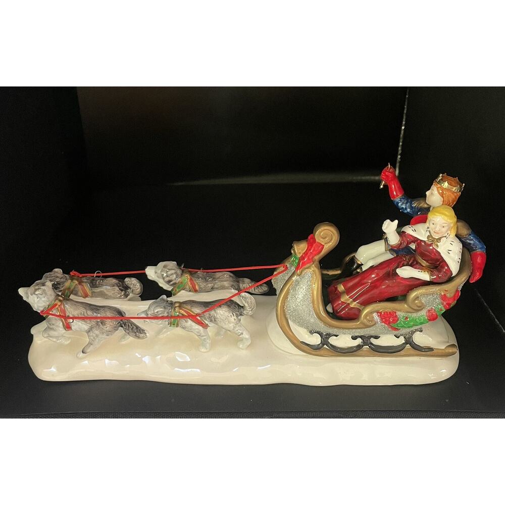 Vintage Dept 56 Snow Village Snow Carnival King & Queen 54869 Original Box